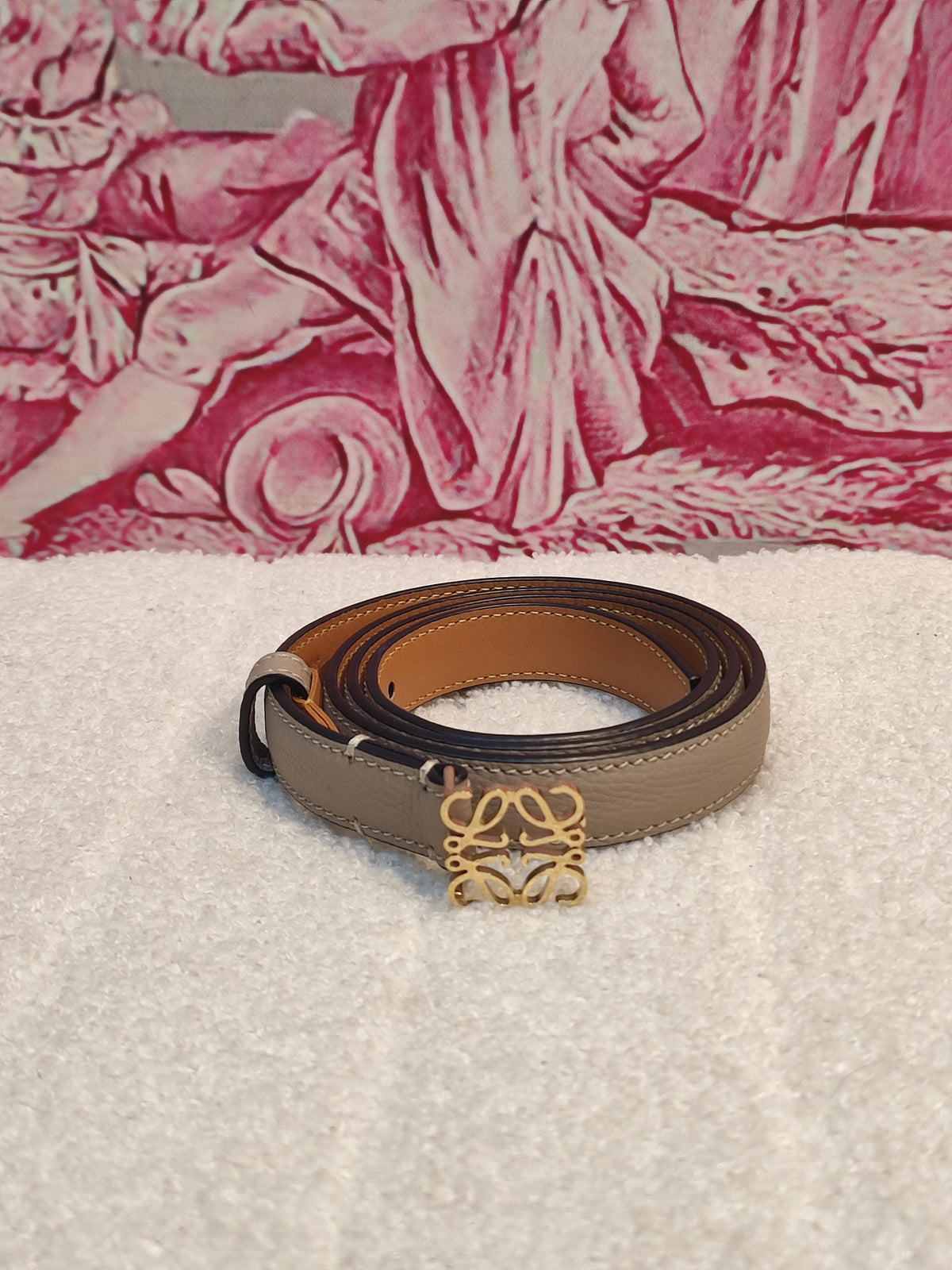 Loewe Anagram Bicolor Taupe/Brown Belt