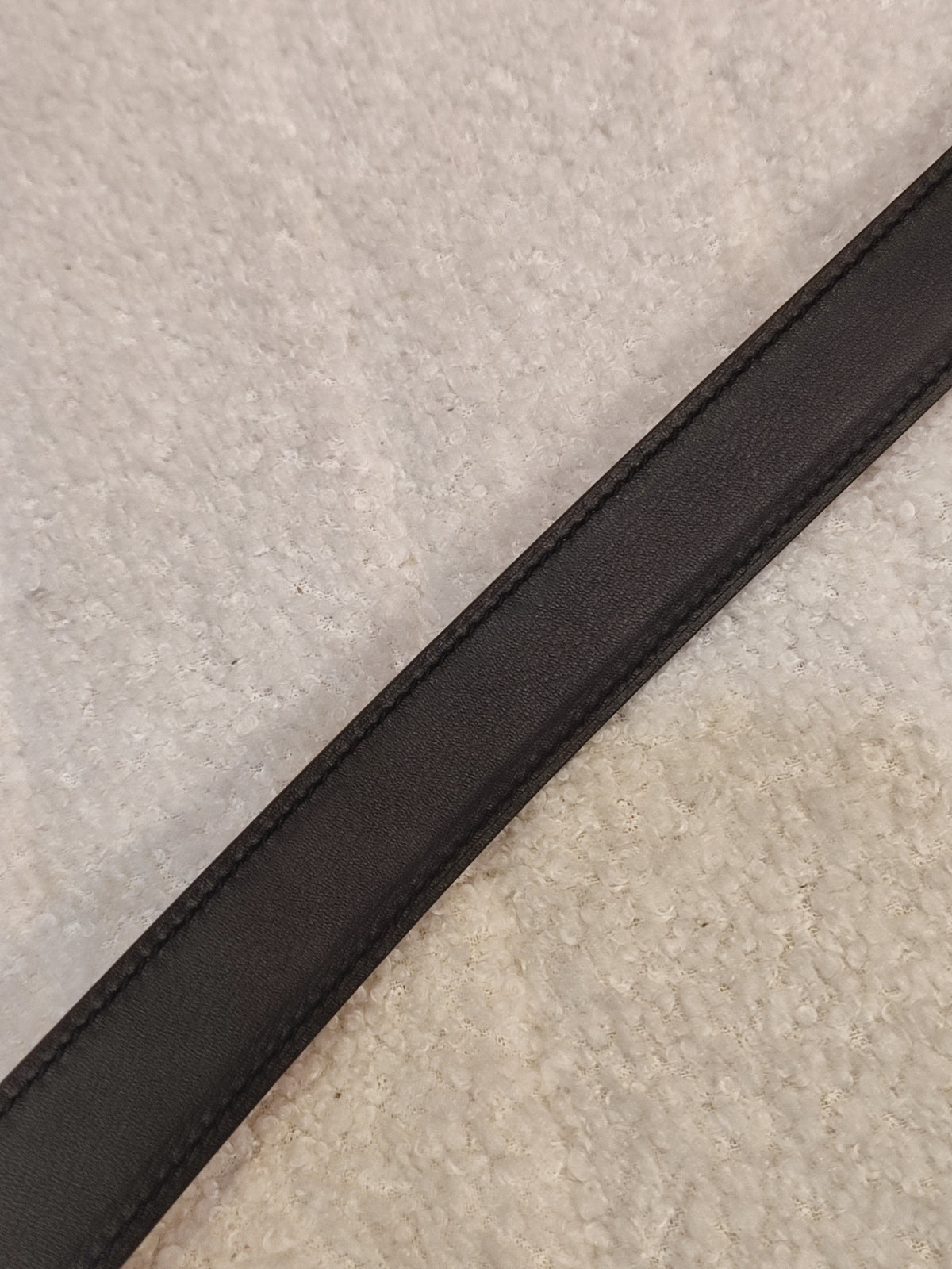 Hermes Noir/Poppy Orange Leather Belt Stamp T 2015