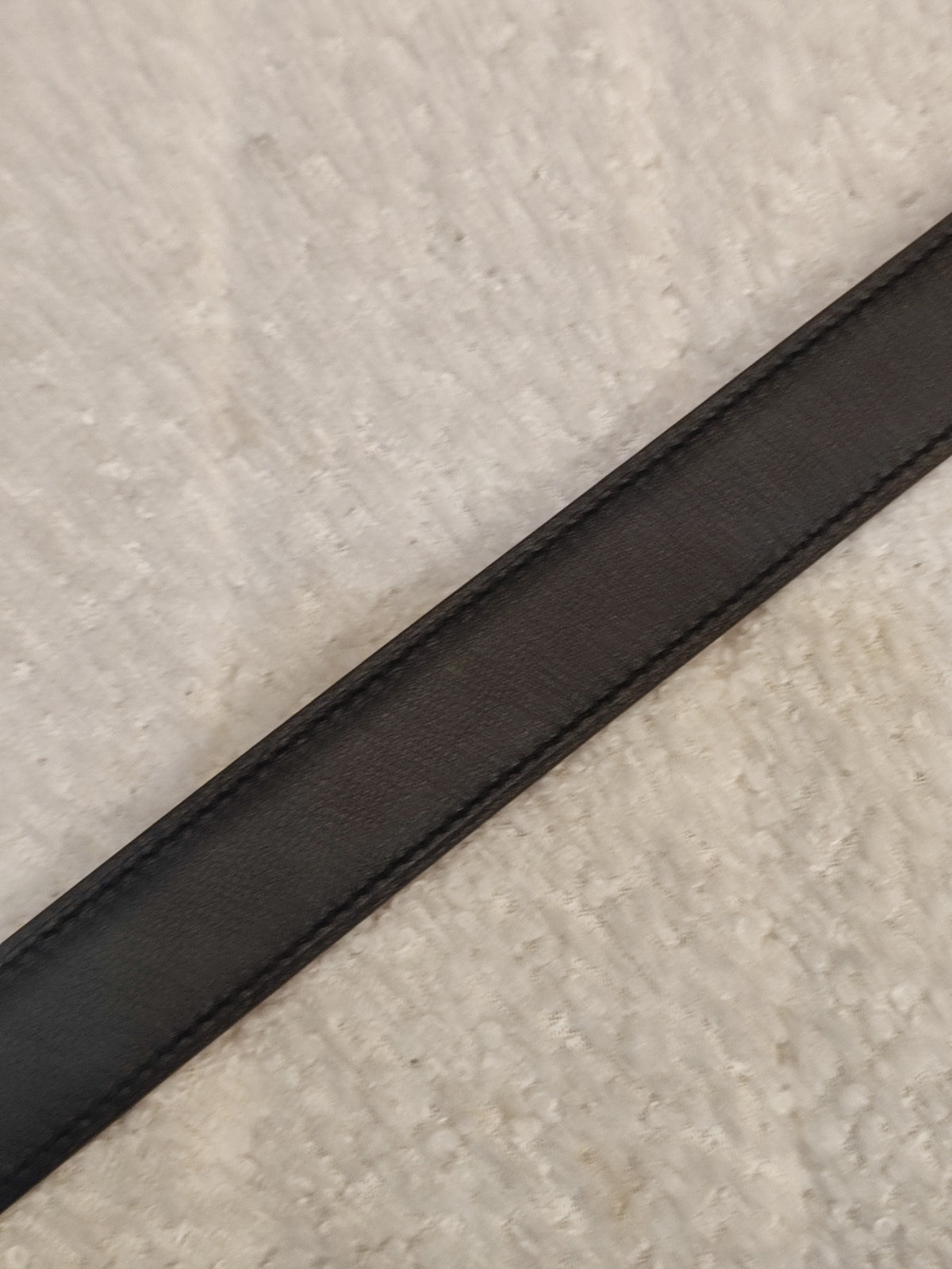 Hermes Noir/Poppy Orange Leather Belt Stamp T 2015
