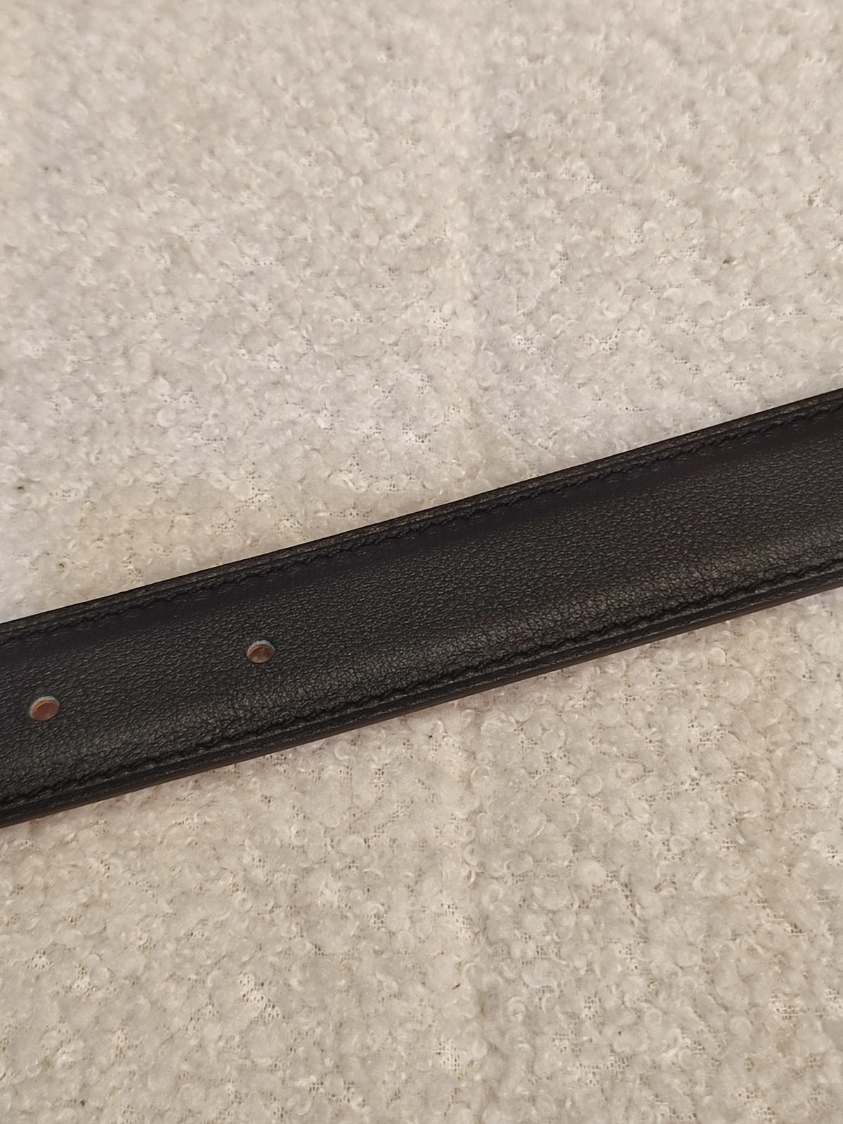 Hermes Noir/Poppy Orange Leather Belt Stamp T 2015