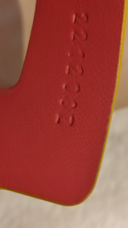 Hermes Oran Jaune/Rose Azalee Suede/Leather Size 37 1/2