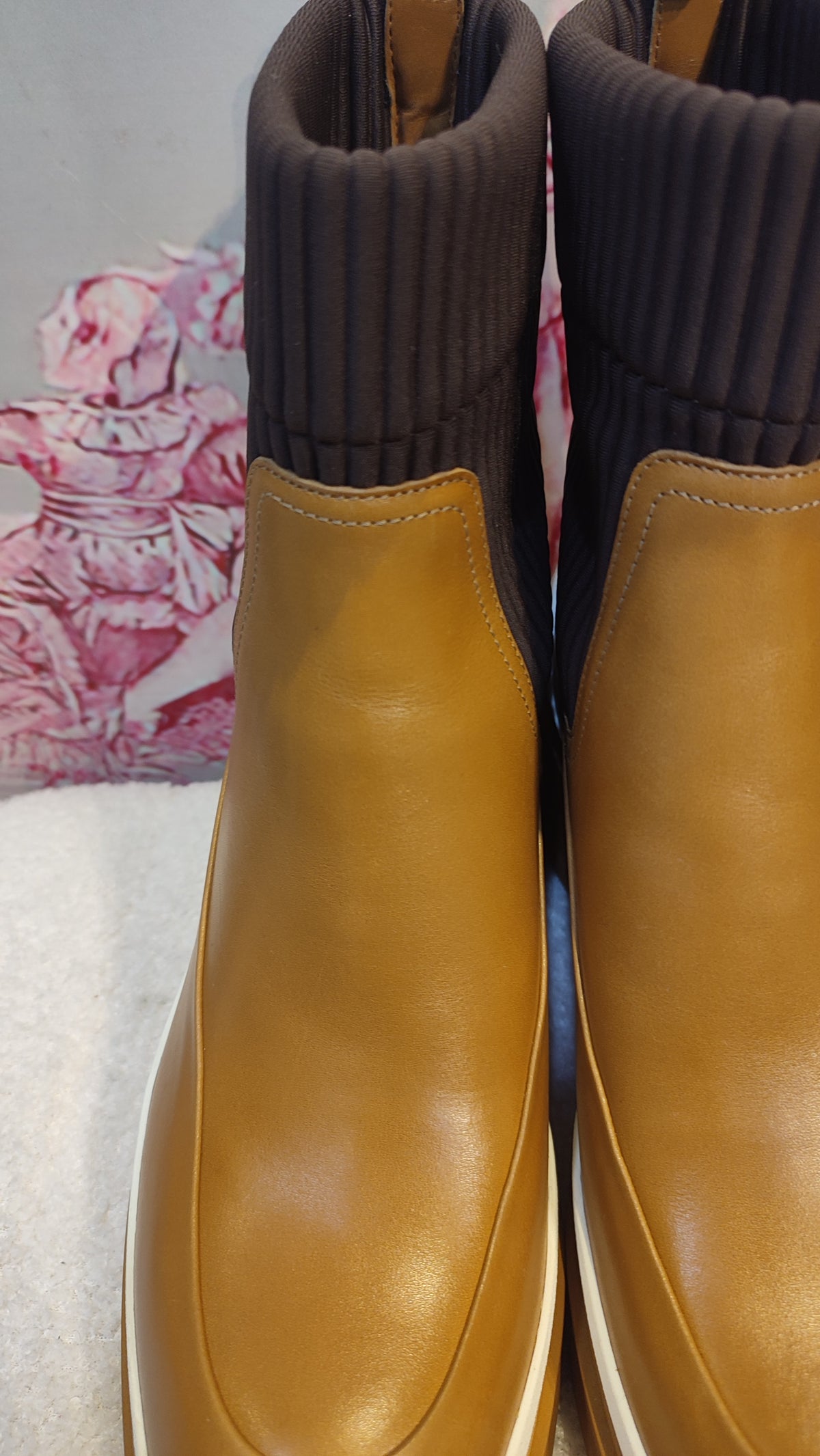 Hermes Vadrouille Chelsea Brown Ankle Boots Size 37