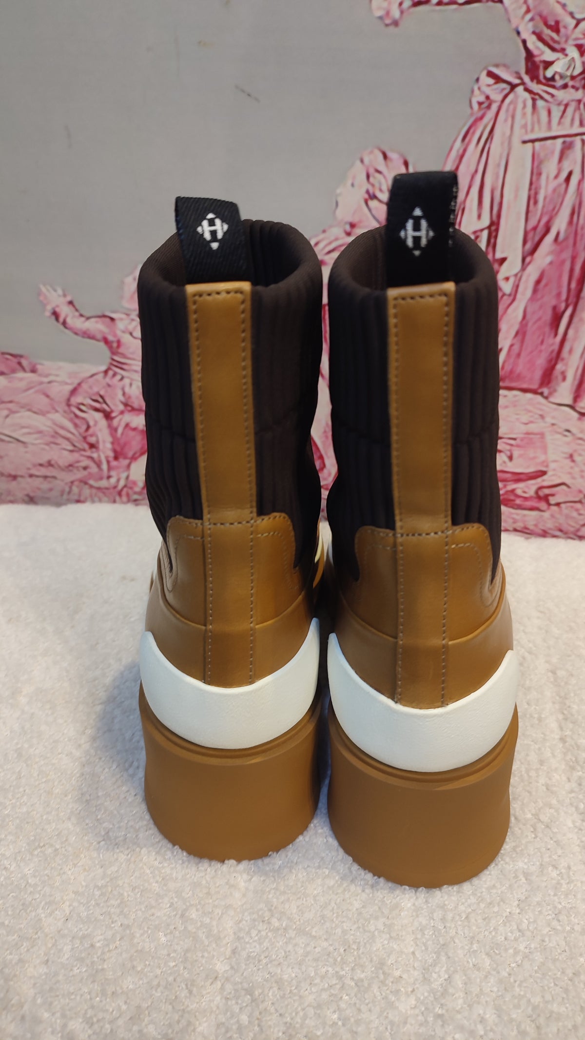 Hermes Vadrouille Chelsea Brown Ankle Boots Size 37