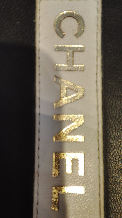 Chanel Lambskin CC Print Espadrille Black and White Size 36