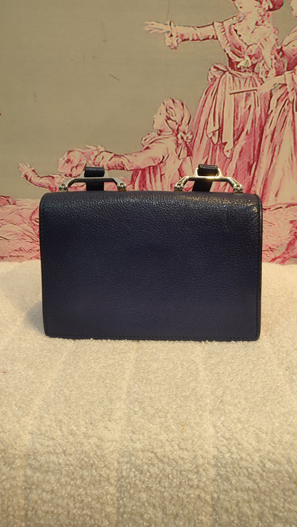 Miu Miu Textured Leather/Suede Blue/Pink Bag