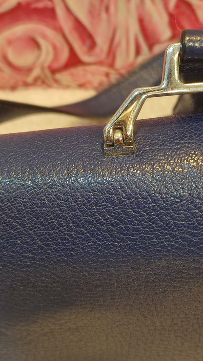 Miu Miu Textured Leather/Suede Blue/Pink Bag