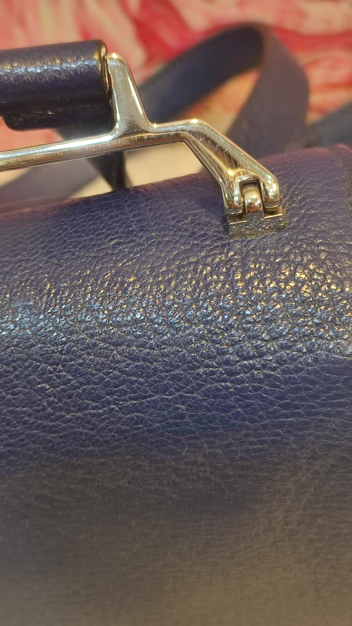 Miu Miu Textured Leather/Suede Blue/Pink Bag