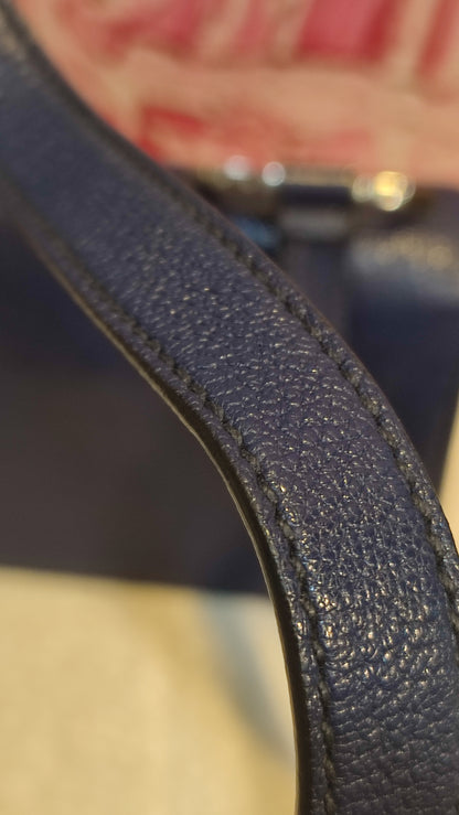 Miu Miu Textured Leather/Suede Blue/Pink Bag