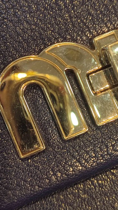 Miu Miu Textured Leather/Suede Blue/Pink Bag