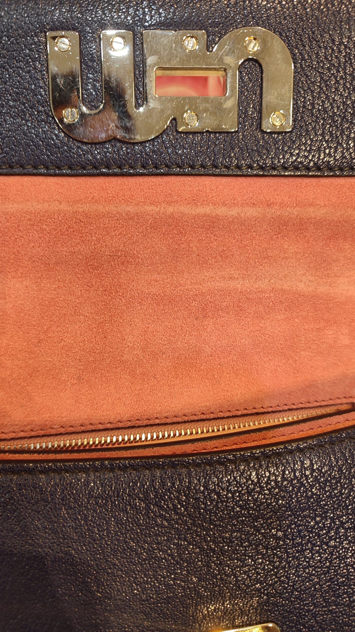 Miu Miu Textured Leather/Suede Blue/Pink Bag