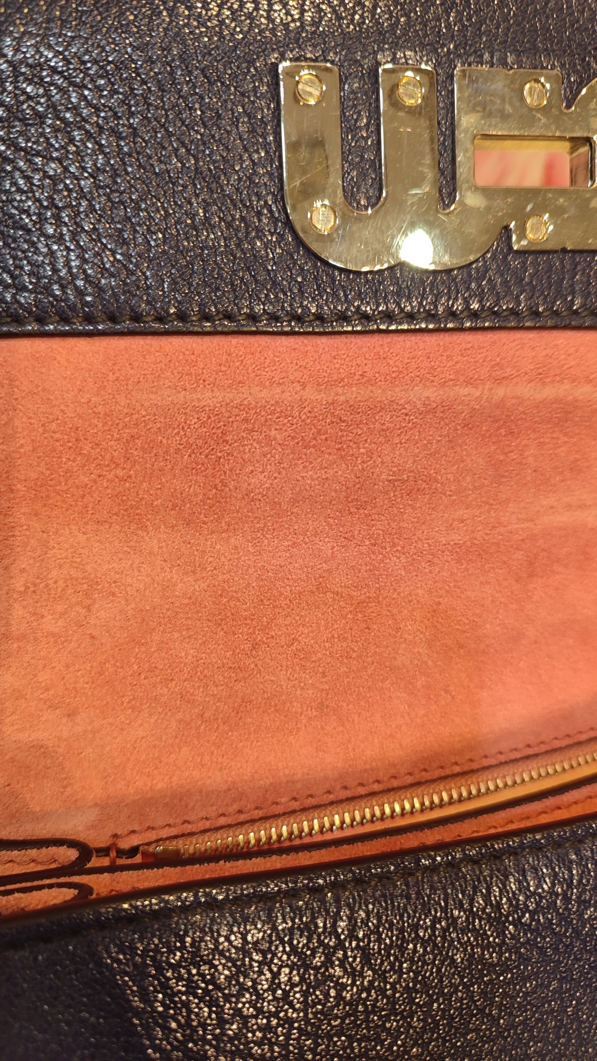 Miu Miu Textured Leather/Suede Blue/Pink Bag