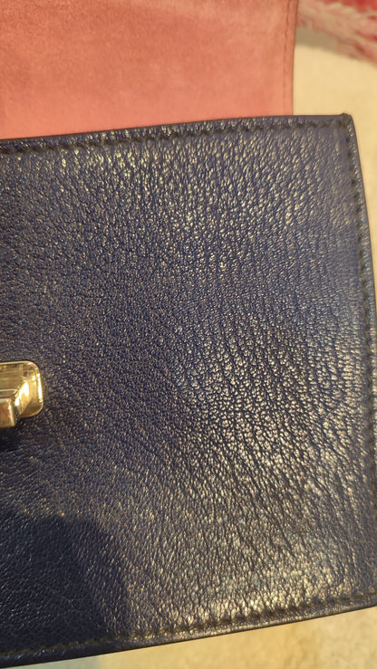 Miu Miu Textured Leather/Suede Blue/Pink Bag