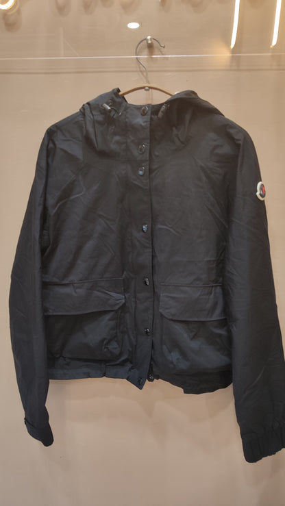 Moncler Black/Pink Hooded Jacket Size 3