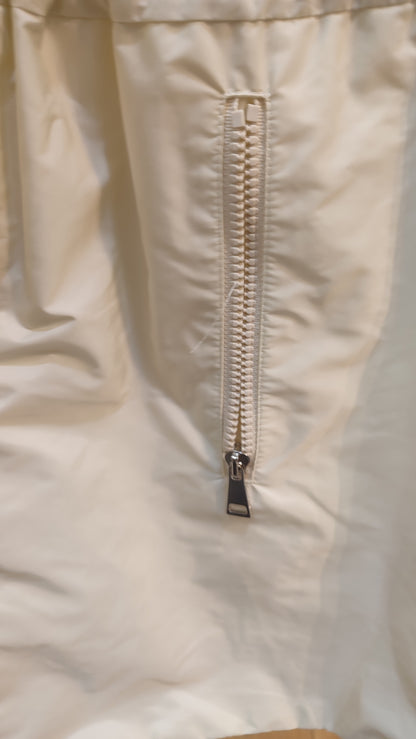 Moncler Off-White Hooded Long Jacket Size 0