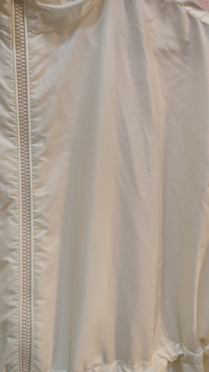 Moncler Off-White Hooded Long Jacket Size 0