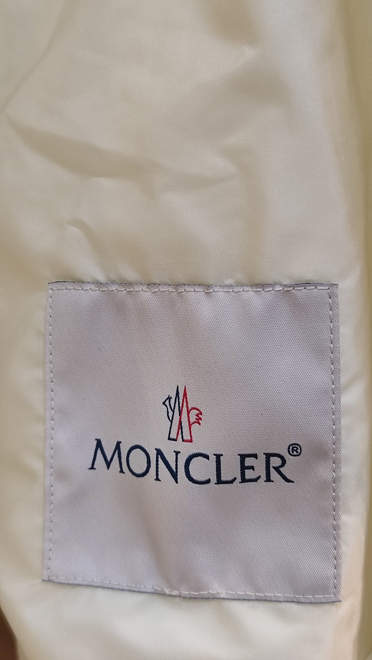 Moncler Off-White Hooded Long Jacket Size 0
