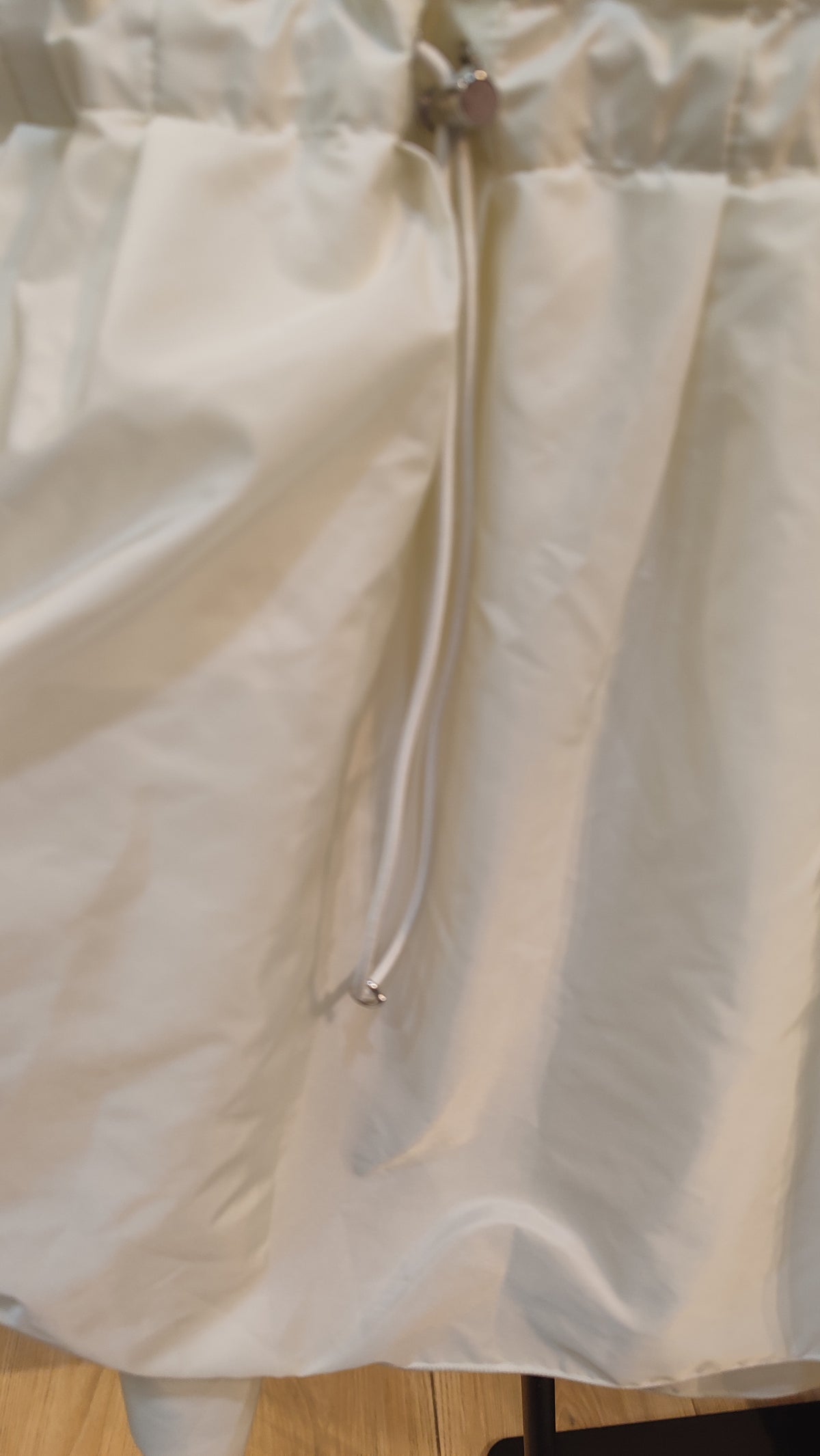 Moncler Off-White Hooded Long Jacket Size 0