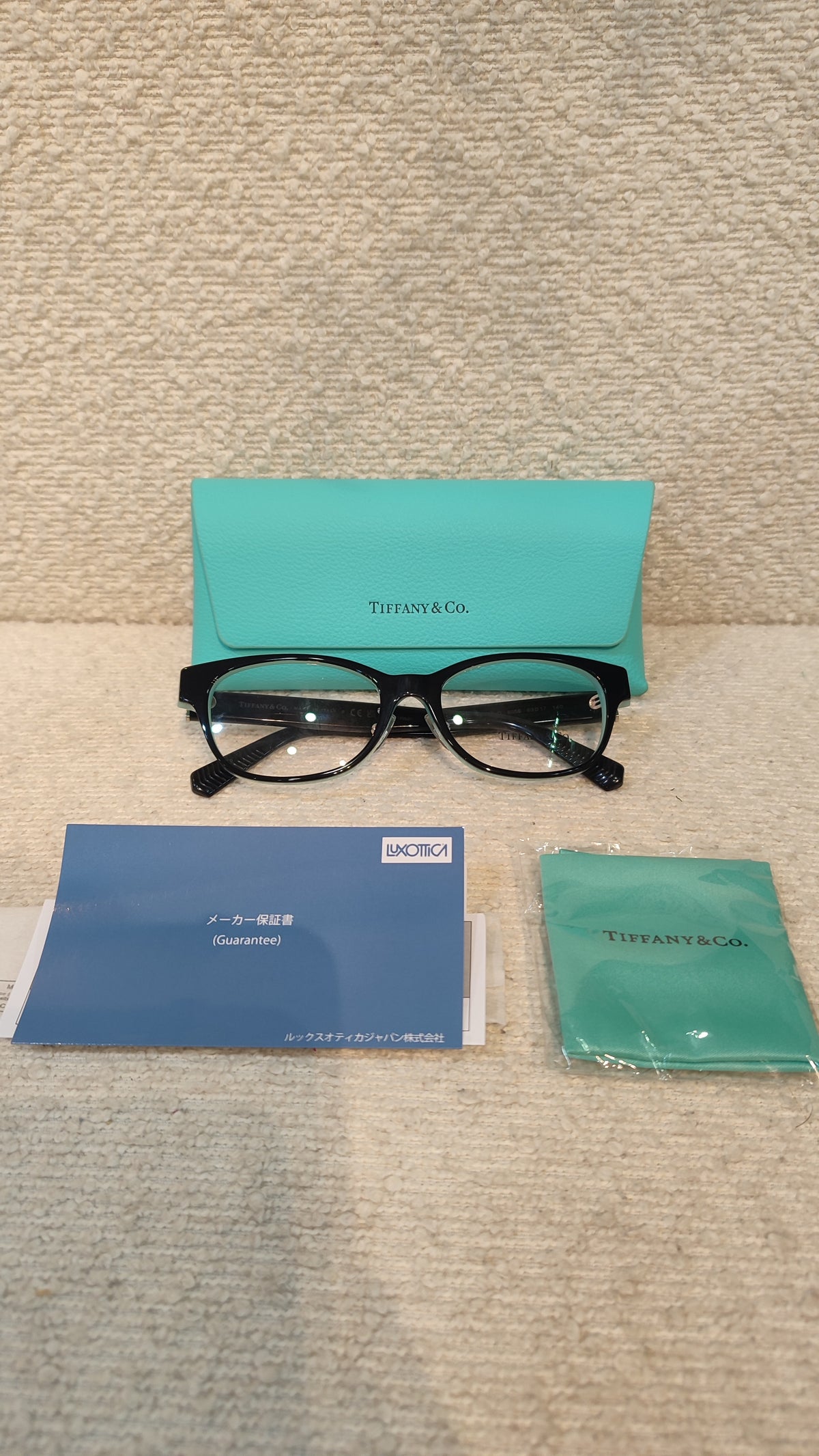 Tiffany & Co. Black/Tifany Blue Thick Frame Eyeglasses