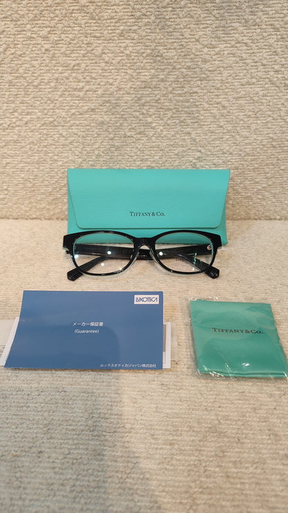Tiffany & Co. Black/Tifany Blue Thick Frame Eyeglasses