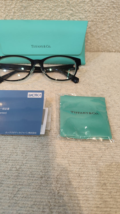 Tiffany & Co. Black/Tifany Blue Thick Frame Eyeglasses