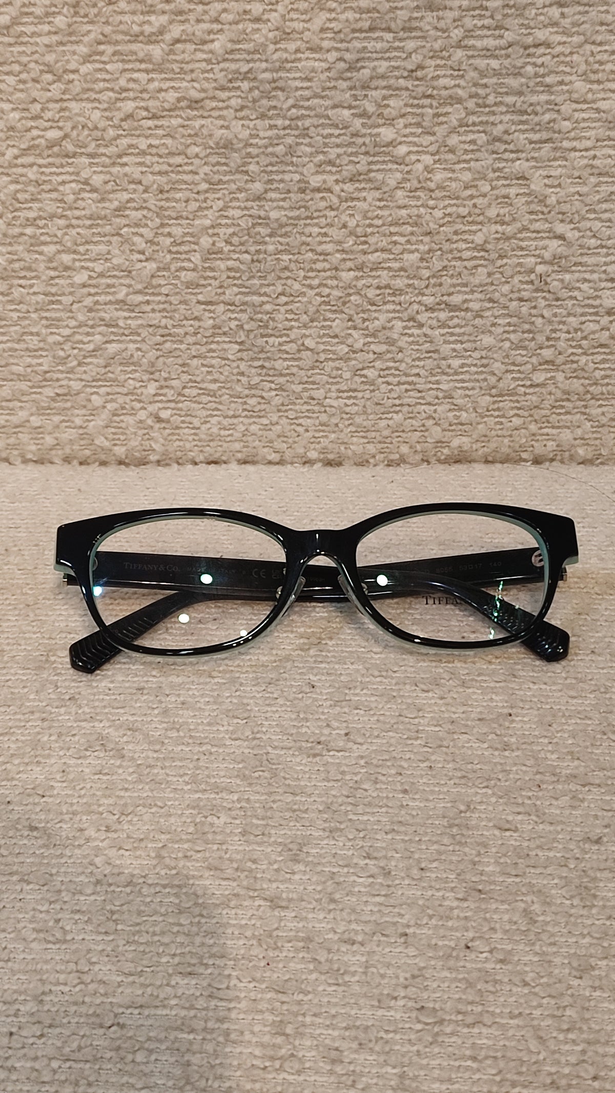 Tiffany & Co. Black/Tifany Blue Thick Frame Eyeglasses