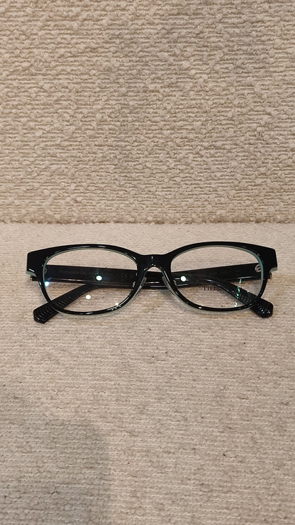 Tiffany & Co. Black/Tifany Blue Thick Frame Eyeglasses