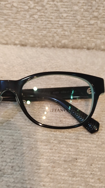 Tiffany & Co. Black/Tifany Blue Thick Frame Eyeglasses