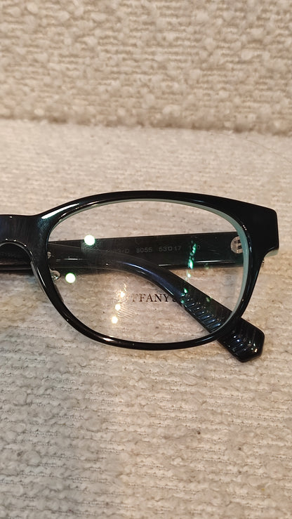 Tiffany & Co. Black/Tifany Blue Thick Frame Eyeglasses
