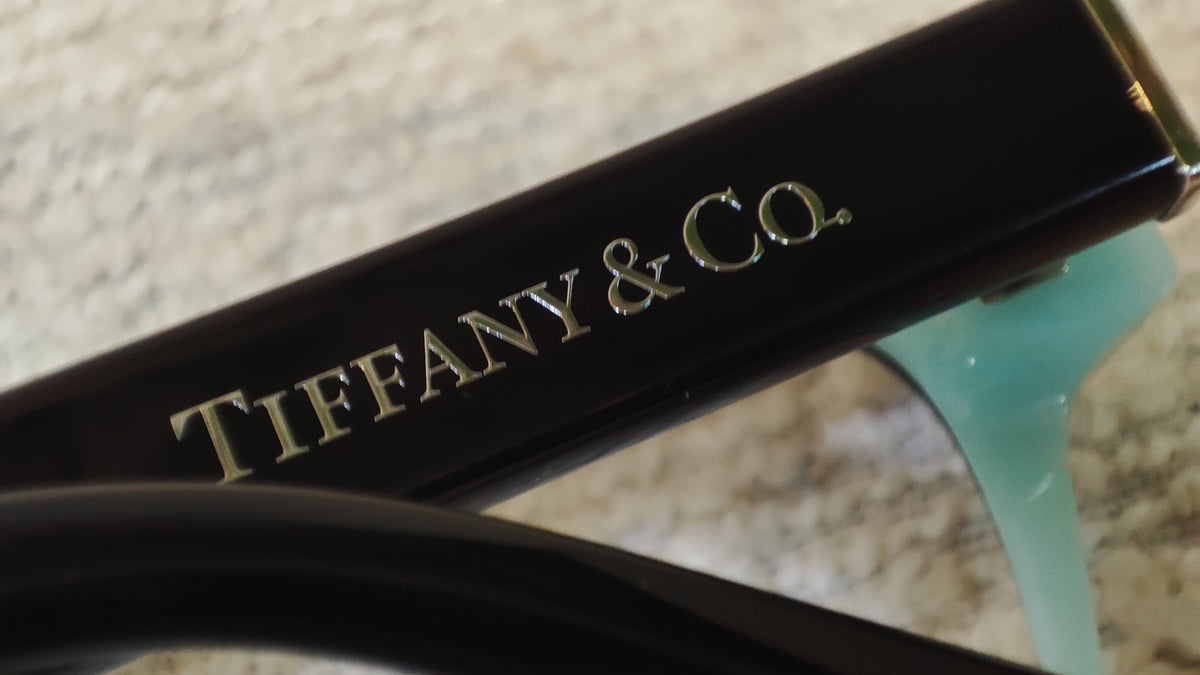 Tiffany & Co. Black/Tifany Blue Thick Frame Eyeglasses