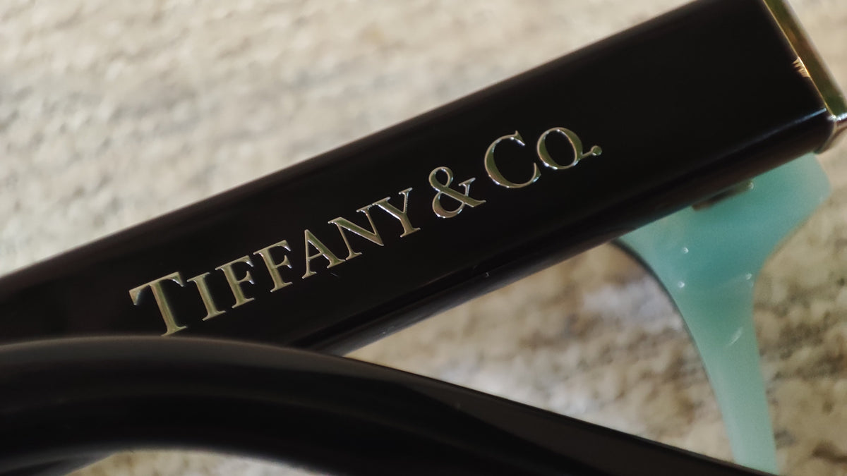 Tiffany & Co. Black/Tifany Blue Thick Frame Eyeglasses
