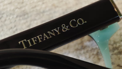 Tiffany & Co. Black/Tifany Blue Thick Frame Eyeglasses