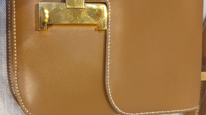 Hermes Vintage Constance 23 Chamonix Gold on Gold Stamp T Circle 1990