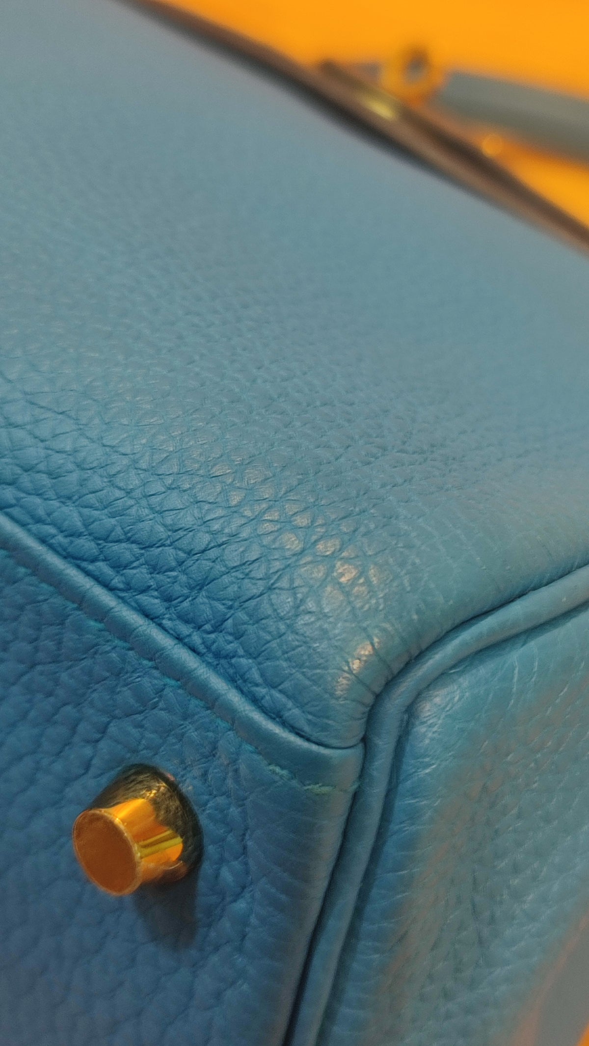 Hermes Kelly 28 Bleu Zanzibar Togo Stamp A 2017
