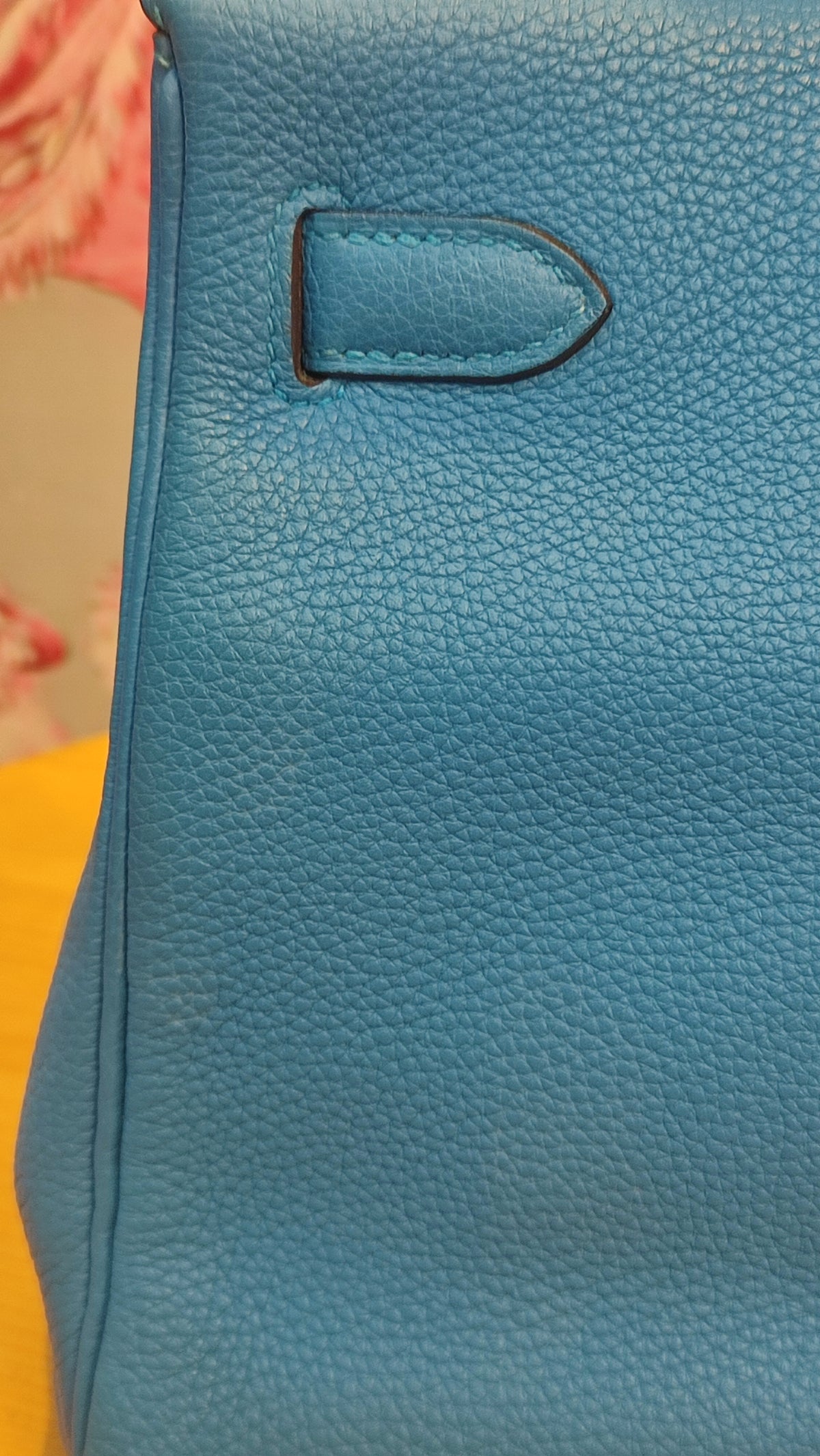 Hermes Kelly 28 Bleu Zanzibar Togo Stamp A 2017