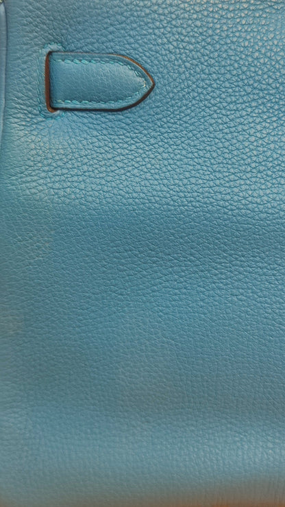 Hermes Kelly 28 Bleu Zanzibar Togo Stamp A 2017