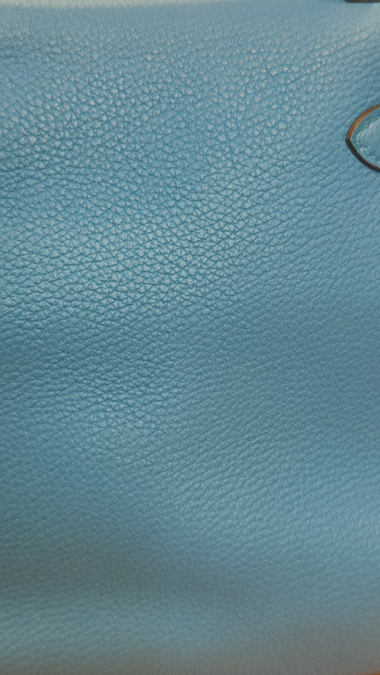 Hermes Kelly 28 Bleu Zanzibar Togo Stamp A 2017