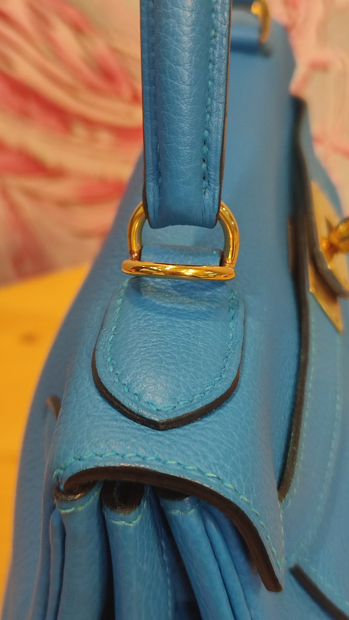 Hermes Kelly 28 Bleu Zanzibar Togo Stamp A 2017
