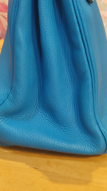 Hermes Kelly 28 Bleu Zanzibar Togo Stamp A 2017