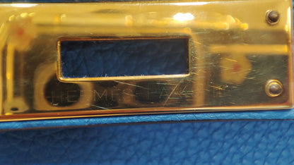 Hermes Kelly 28 Bleu Zanzibar Togo Stamp A 2017