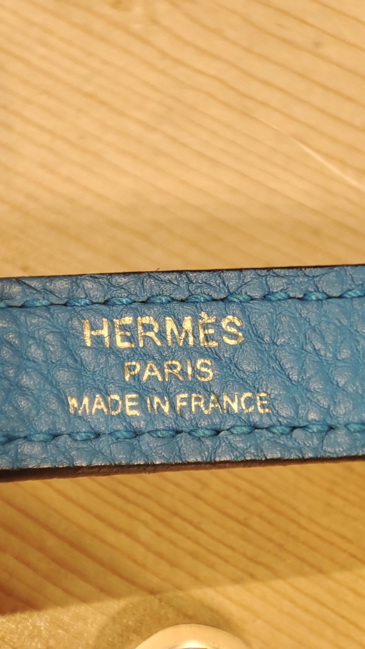 Hermes Kelly 28 Bleu Zanzibar Togo Stamp A 2017