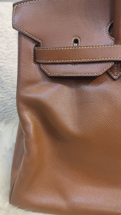 Hermes Birkin 35 Brown Epsom Stamp F Square 2002