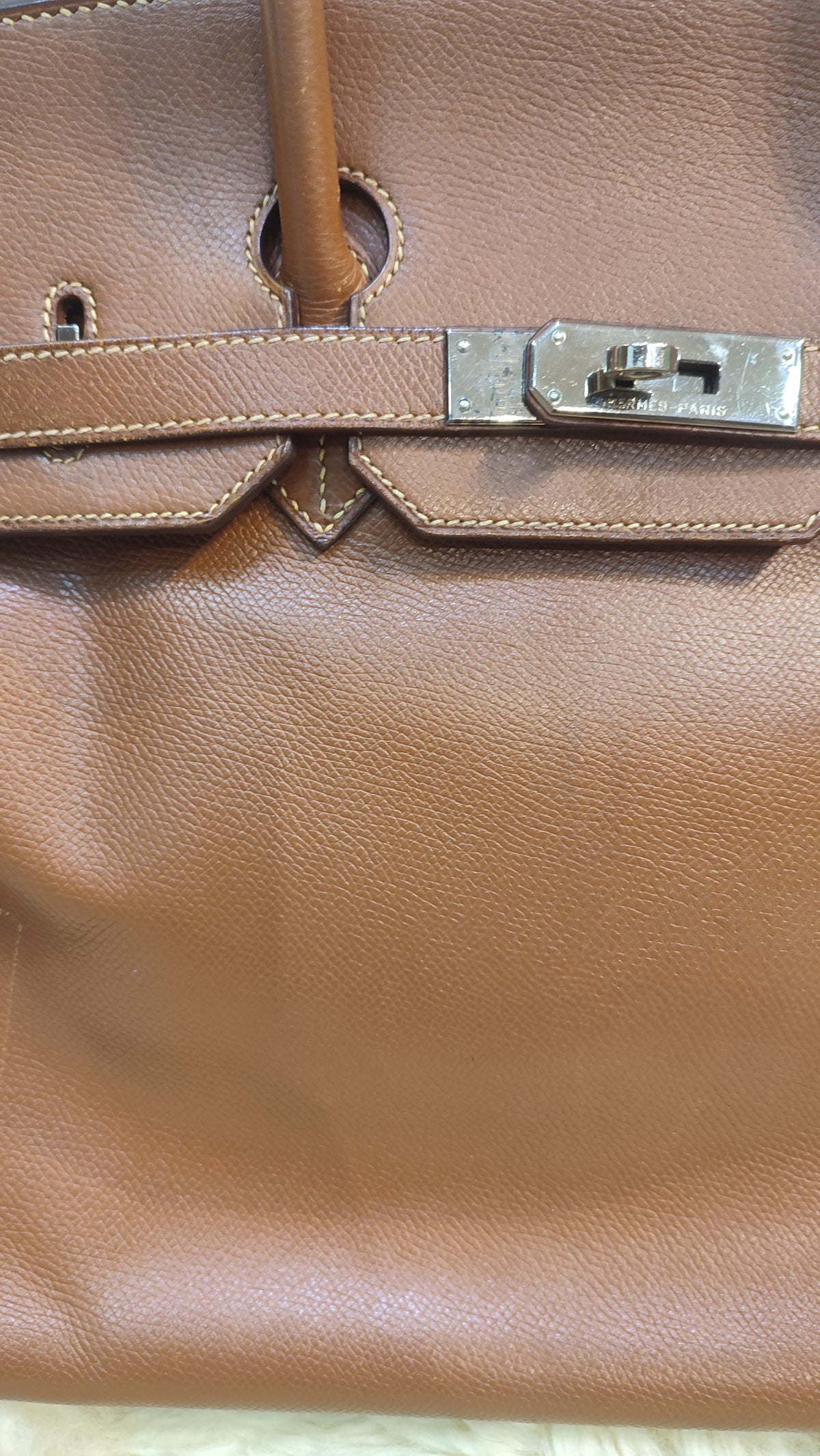 Hermes Birkin 35 Brown Epsom Stamp F Square 2002