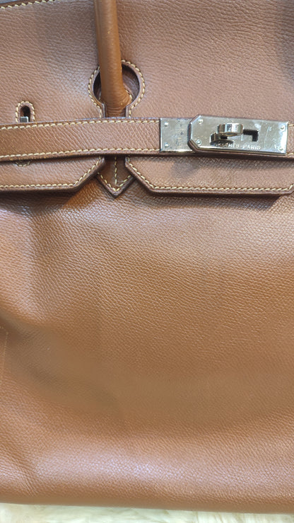 Hermes Birkin 35 Brown Epsom Stamp F Square 2002