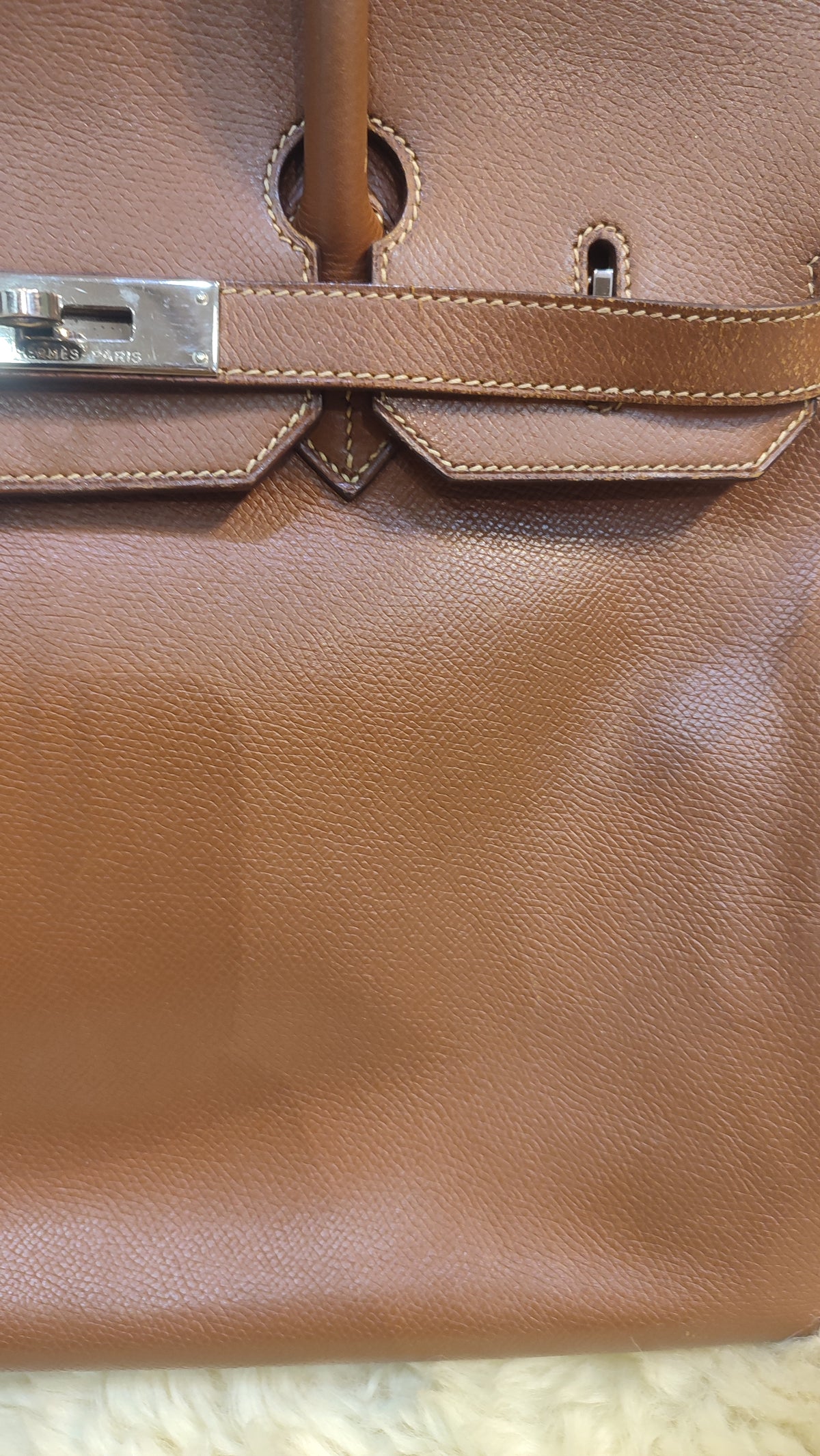 Hermes Birkin 35 Brown Epsom Stamp F Square 2002