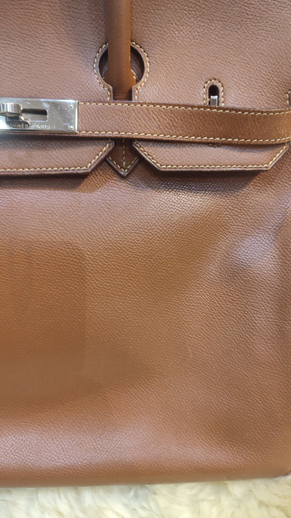 Hermes Birkin 35 Brown Epsom Stamp F Square 2002