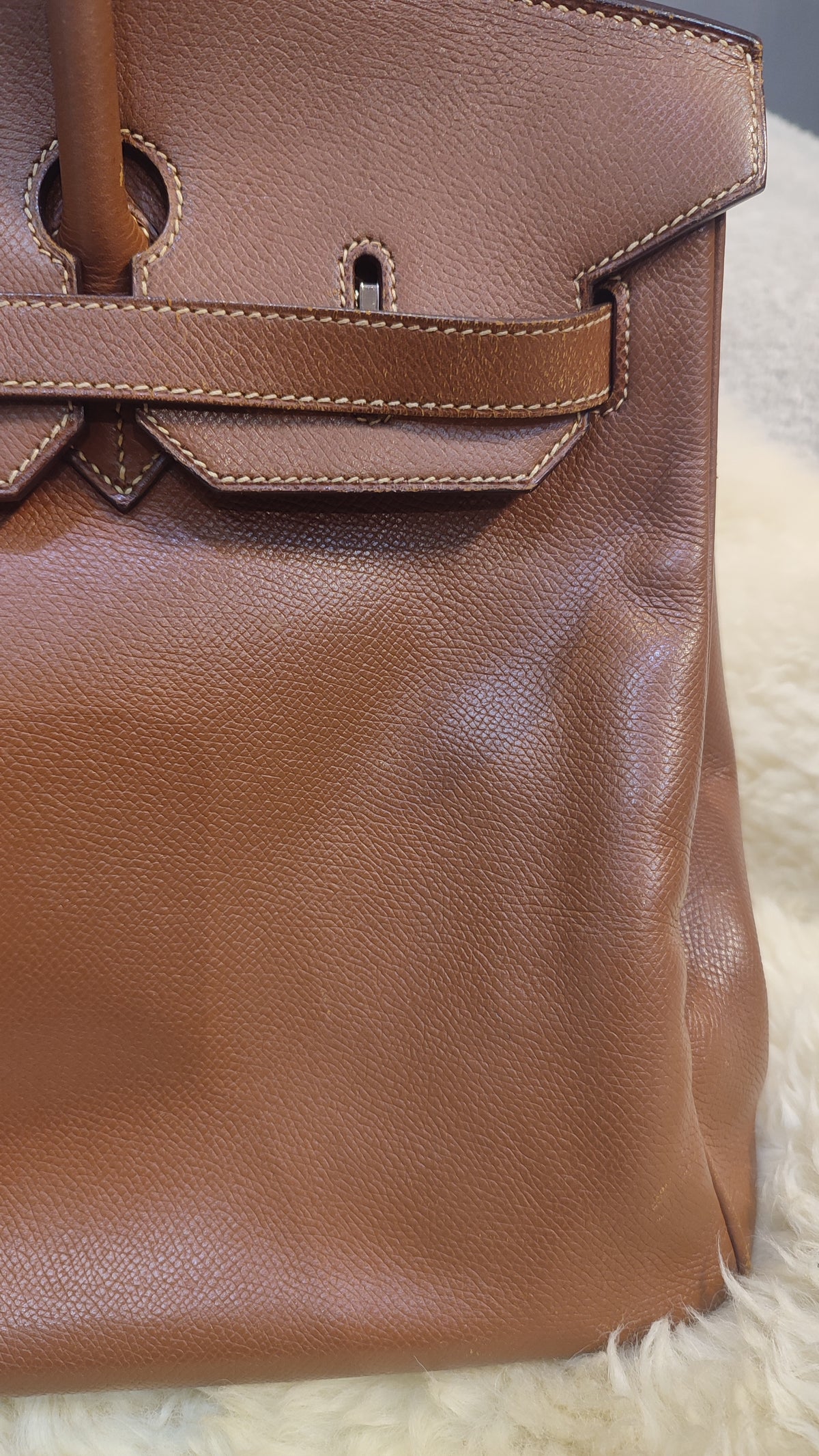 Hermes Birkin 35 Brown Epsom Stamp F Square 2002