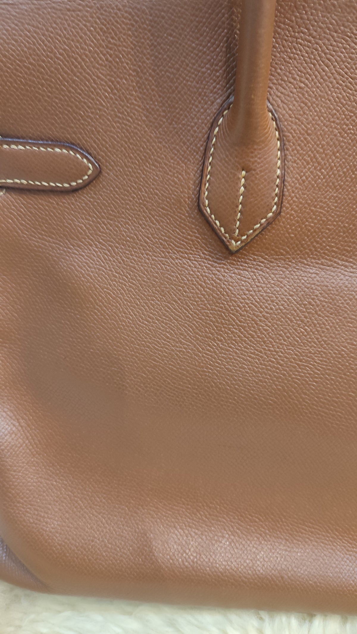 Hermes Birkin 35 Brown Epsom Stamp F Square 2002