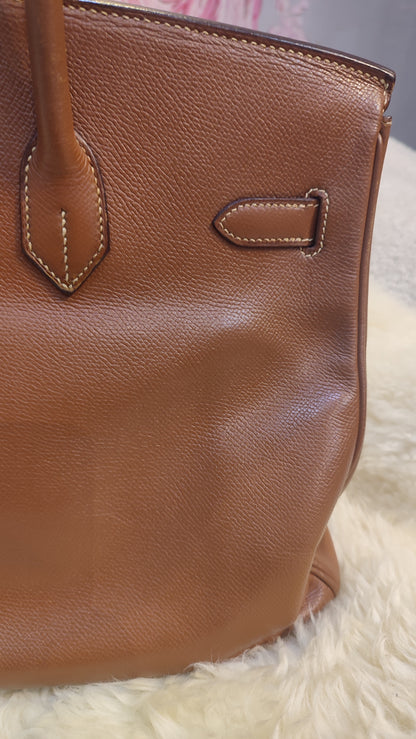 Hermes Birkin 35 Brown Epsom Stamp F Square 2002