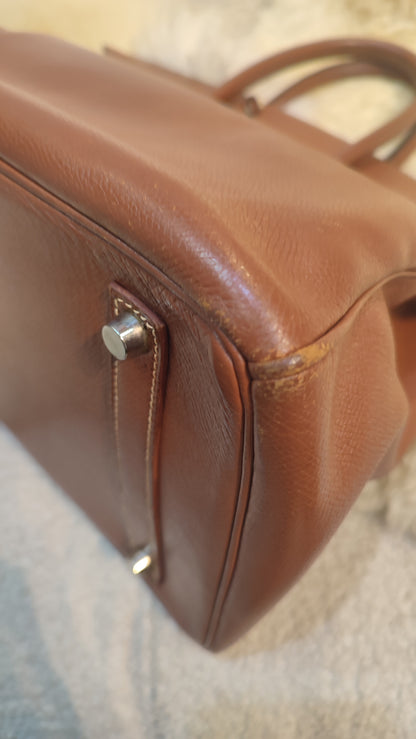 Hermes Birkin 35 Brown Epsom Stamp F Square 2002