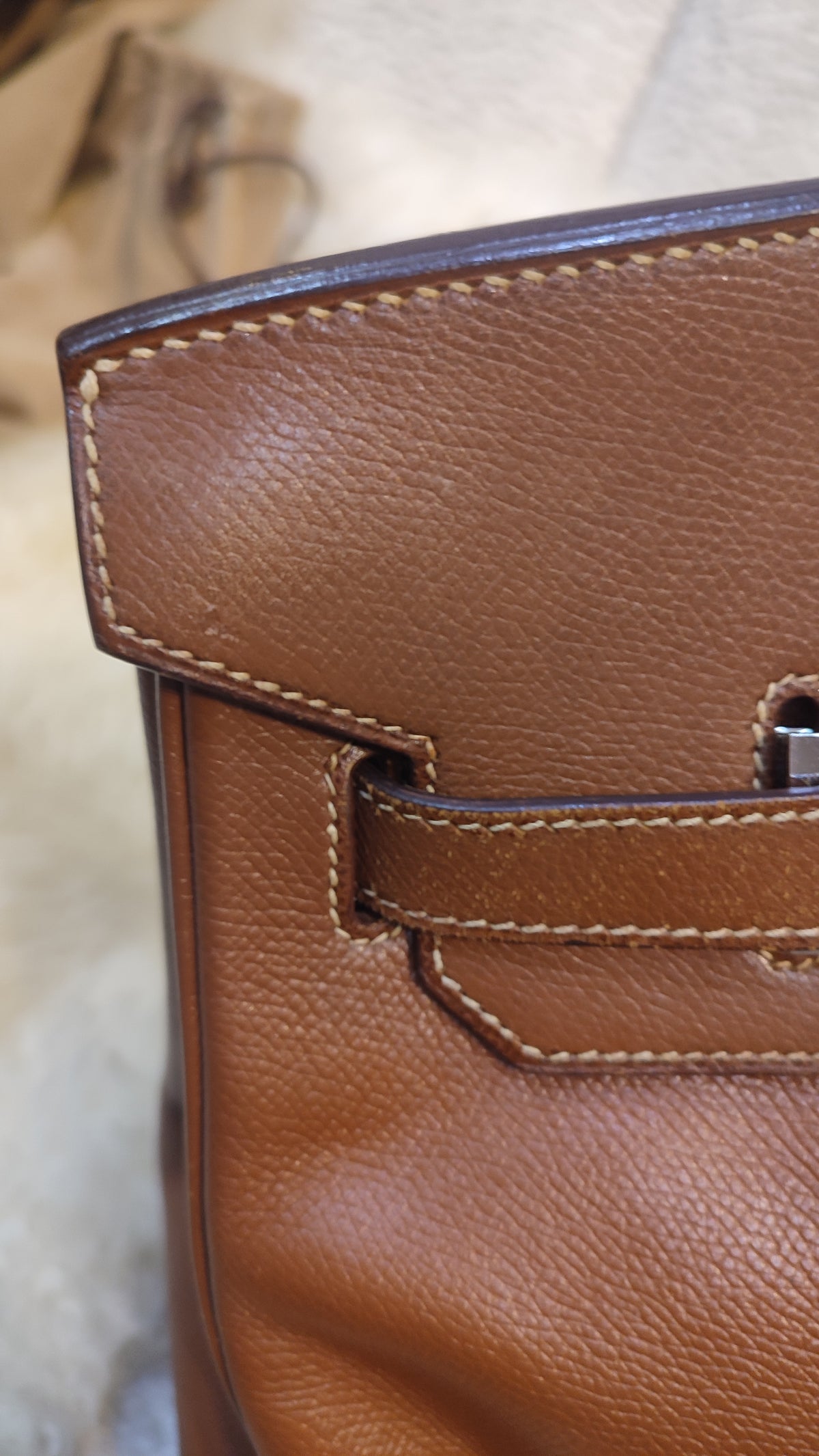 Hermes Birkin 35 Brown Epsom Stamp F Square 2002